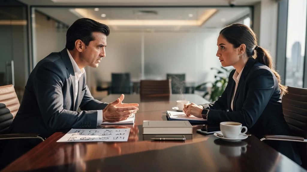 Avis sur Never Split the Difference après deux négociations de tarif, scène de négociation professionnelle